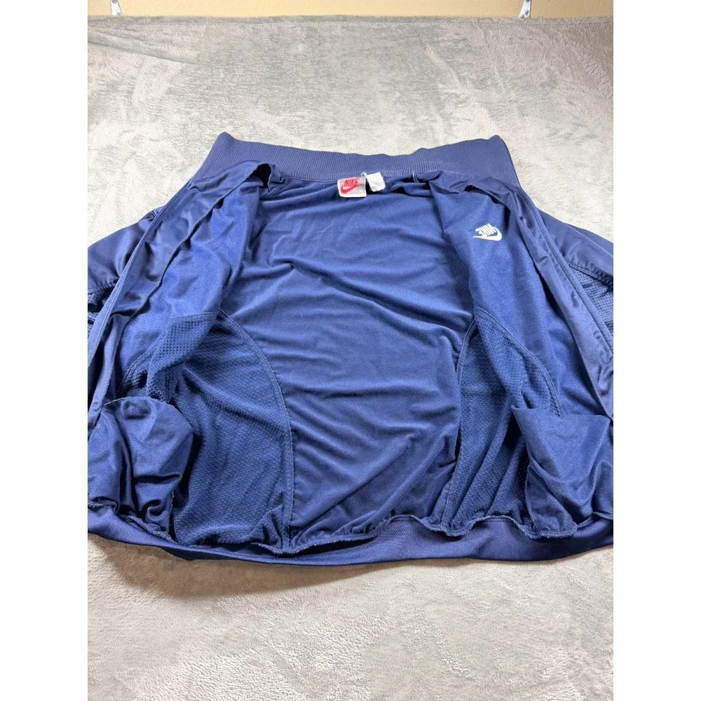 Vtg 80s 90s Nike Track Jacket XL Navy Full Zip Mesh Sleeve Warm Up